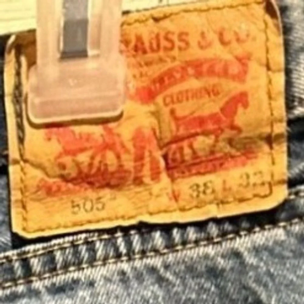 Levi's 505 Regular Fit Jeans 38x32 Men's Blue Medium Wash Straight‎ Leg Denim